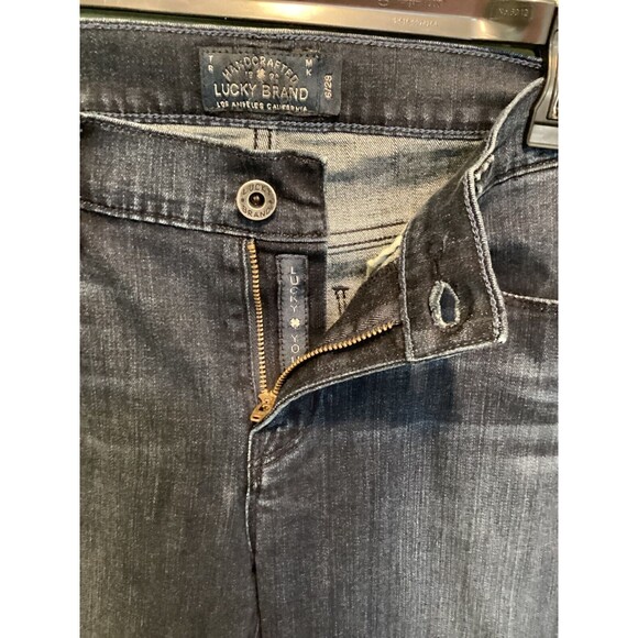 Lucky Brand Women's Size 6 Brooke Ankle Skinny Jeans Embroidered Raw Hem Cropped - Picture 8 of 11